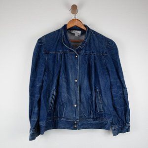 Retro Punk Vintage Denim Jean Jacket 80s Plus Size 2X/3X